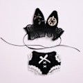 Miniatyrbild 1 av 3: [HH] 17cm Labubu I II Söta Plyschdockors Kläder Idol Dockor Sittande Party Kläder Accessoarer för Korea Kpop Exo Black