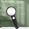 Miniatyrbilde 2 av 5: Lighted Reading Magnifier, Illuminated Magnifying Glass With 3 Led Lights For Seniors Or Visually