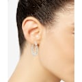 Miniatyrbillede 5 af 5: Mellemstore ovale creoler til kvinder, piger, mode, hul tekstur, klik top, piercing, trendy smykker, julegaver, fødselsdagsgaver
