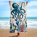 Miniatyrbild 4 av 5: Sommar Unisex Ocean Life Turtle Ultra-Fine Fiber Strand Simning Multifunktionell Snabbtorkande Absorberande Reshandduk 80*160cm.