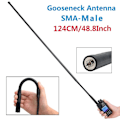 Miniatyrbillede 4 af 5: 48,8 tommer Ar-152g Svanehals Foldbar Antenne Sma-han Vhf Uhf 144/430mhz Til