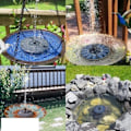 Miniatyrbillede 2 af 2: /HH/Soldrevet vandfontæne 16 cm solcellefontæne vand fontæne udendørs Sort