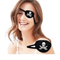 Miniatyrbillede 1 af 2: /HA/Sort enkelt øjenmaske, piratkranie Crossbone øjenlap
