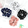 Pikkukuva 3 / 5: Chiffon Scrunchies, 16 kpl sekoitettuja värejä Chiffon Kukka Scrunchies Joustava Poninhäntäpidike