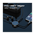 Miniatyrbild 2 av 5: Usb C till 3,5 mm hörlurs- och laddningsadapter, 2-i-1-hubb Usb typ C till Aux/mikrofon och Pd 3.0 60w snabb C