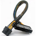 Miniatyrbillede 2 af 5: 24-bens til 10-bens Atx Psu-netadapter flettet ærme kabel A