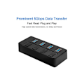 Miniatyrbild 5 av 5: 4-portars USB 3.0-hubb Splitter Dator Multi-interface Splitter USB Splitter USB Expansionsladdare Wi