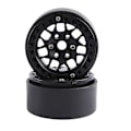 Miniatyrbillede 4 af 5: 4 stk. 1,9 tommer metal beadlock hjulnavfælge til 1/10 RC Crawler Car Trx4 Axial Scx10 Redcat Gen8, sort
