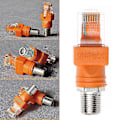Miniatyrbild 2 av 4: F-hona till RJ45-hane koaxial fatkoppling adapter RJ45 till RF-kontaktkonverter A