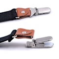 Miniatyrbilde 5 av 5: Unisex bukseseler med sløyfesett for kvinner, menn, unge, elegant design, 3 klips, elastisk belte, lengdejusterbar, 155-180 høyde