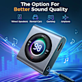 Miniatyrbilde 1 av 5: Joyroom Bluetooth 5.3 AUX-adapter sender og mottaker 2 i 1, forbedret dobbel mikrofon LED digitalt display Bluetooth 3.5mm adapter