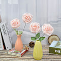 Miniatyrbillede 4 af 5: 50 stk. kunstige roser, blomster, der ser ægte ud, kunstige skumroser, dekoration til gør-det-selv-projekter til bryllup, arrangementer, fester og boligindretning (blå)