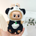 Miniatyrbild 1 av 4: [HH] 17cm Labubu Docka Kläder Tillbehör Set Mini Docka Kostym Gåva Röd Liten Svan Panda Jumpsuit Uppsättning för DIY Samlare style 15
