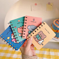 Miniatyrbild 5 av 5: 4-pack spiralficka anteckningsblock set, fickanteckningsblock memobok med tomma innerpapper för studenter kontor, 4 färger (10,5 x 8 cm)