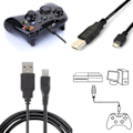 Miniatyrbild 1 av 2: /HH/ Svart Micro USB-laddnings- och datakabel för Playstation 4 PS4, Svart, One Size Svart One Size