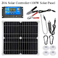 Miniatyrbillede 2 af 5: 20A solcelleladningsregulator, solcellepanel-opladerregulator, multifunktionel justerbar LCD-skærm med dobbelt USB-port-timer