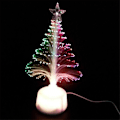 Miniatyrbillede 4 af 4: USB LED Juletræ Natlys Farveskiftende Fiberoptisk Juledekoration Prop-hao