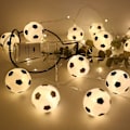 Miniatyrbillede 3 af 4: Fodboldlyskæde, LED-fodboldformet reblampe, sjove guirlander til indendørs hjembelysning Garla