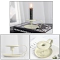 Miniatyrbilde 5 av 5: Lysestake, 2 stk Retro Lysestake, Metall Lysestake, Lysestake, Hvit Smijern