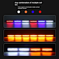 Miniatyrbilde 3 av 5: Lys LED Advarselslys Strobe Lys Beacon Lys Billamper, Gult Hvitt Lys