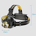 Miniatyrbilde 5 av 5: 990000lm LED-hodelykt, oppladbar hodelykt, zoomable hodelyktlampe