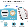 Pikkukuva 2 / 4: Kannettava Bluetooth-retrokaiutin, langaton miniretroradio, jossa rikas basso ja stereoääni