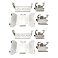 Miniatyrbillede 1 af 5: 2x Rustfrit Stål Forreste Bumper Nedre + Aksle + Gearkasse Montering Beskyttelses Skid Plate Sæt Til Axial Sc