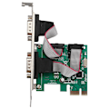 Miniatyrbillede 1 af 5: Pci-e Pci Dobbelt Seriel Db9 Rs232 2 Porte Controller Adapter Kort Grøn