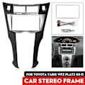 Miniatyrbilde 2 av 4: 2 Din bilstereo ramme trimsett av dashbord for Yaris Vitz Platz 2005-2011 DVD-spiller installasjon