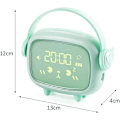 Miniatyrbild 4 av 4: Barnväckarklocka, digital ängelformad klocka med LED-display, intelligent automatisk andning