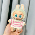 Miniatyrbild 1 av 5: [HH] Andra generationens LABUBU Sit Party Series Docka Kappa Vintertröja Kostym för ToCartoony Plysch och Plast Kläder Endast Pink white sweater