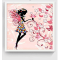 Miniatyrbillede 3 af 4: Wekity Flower Fairy 2 Wall Art Lærredstrykplakat, Enkelt Mode Vandfarve Kunsttegning Dekor til Hjem Stue Soveværelse Kontor og Børneværelse