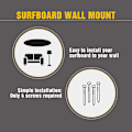 Miniatyrbild 3 av 5: 1 Set Surfboard Väggställ, Surfbräda Ställ För Väggdisplay Montering Förvaring För Shortboards Och
