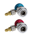 Miniatyrbillede 1 af 4: 2 stk. Bil Auto Freon R134a Hurtigkobling Adaptere Aircondition Kølemiddel Justerbar A/c Manifo
