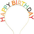 Miniatyrbillede 1 af 4: Fødselsdagskrone Regnbue Legering Pandebånd Fødselsdag Hovedbeklædning til Kvinder Piger Fødselsdagsgave og Festdekorationer Farverig---HAPPY BIRTHDAY,WZ