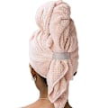 Miniatyrbilde 4 av 4: 1/2PCS Oversized Kvinners Hår Tørking Hat Quick-dry Hår Håndkle Cap Mikrofiber Solid Håndkle Cap Super Absorpsjon Turban Badehåndkle