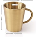 Miniatyrbillede 2 af 5: Rustfrit stålkrus, 10oz/300ml metalkrus, dobbeltvægget drikkekrusguld