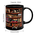 Miniatyrbild 5 av 5: 3D Bokhylla Mugg Bibliotek Bokhylla Kopp Bokhylla Design Bokmugg Bokklubb Kopp Nyhet Kaffe Mugg M