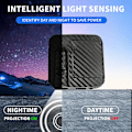 Miniatyrbilde 2 av 5: LED dobbeltsensor bildør velkomstlys projeksjon natt atmosfære dekorativ spotlight induksjon bryter (2 stk)