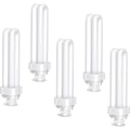 Miniatyrbilde 1 av 2: 5-pk G24d-3 Lyspærer, 2-pins PLC lysrør 26W, Kaldhvitt Lys, 1200LM, 2U Dobbel Foldet Rør, for Kjøkken, Soverom, Spisestue/HH/