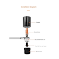 Miniatyrbilde 5 av 5: For Voron 0.1/0.2/2.4 Hot End V6 Hotend V6 Bimetal Throat Keramisk Varmekjerne Skrivehode For Prusa