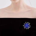 Miniatyrbilde 2 av 5: Moteblomster Brosjer for Kvinner Rhinestone Blomster Brosjer Pins Gullbelagt Slips Brosjer Smykker for Kjæreste Kone