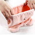 Miniatyrbilde 4 av 4: Søt Katt Hår Tørkehette Badehåndkle Mikrofiber Dusj Sovehette Innpakket Håndklær Badehetter For Kvinner Bad Tilbehør
