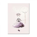 Miniatyrbild 2 av 4: Wekity Cartoon Fairy Rabbit 4 Väggkonst Canvas Tryck Affisch, Enkelt Sött Akvarellkonst Målning Dekor för Hem Vardagsrum Sovrum Kontor och Barn