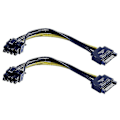 Pikkukuva 1 / 5: 10 kpl Uusi 15-pin SATA -uros 8-pin (6+2) Pci-e -virtalähdekotelo 20 cm SATA -kaapeli 15-pin - 8-pin -kaapeli 18