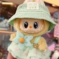 Miniatyrbild 1 av 3: [HH]2025 Kläder för Labubu Outfit Modekläder Set för 17cm Labubu Söta Utsökta Tillbehör för Labubu Samling Greendress+greenhat