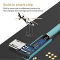 Miniatyrbilde 3 av 5: HA-Vinklet 90 graders ladekabel USB a til USB c / iPhone Light (Type-C) vi (Type-C) whi (Type-C) hvit 3 meter