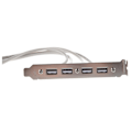 Miniatyrbillede 4 af 5: 2x Hovedkort 4 Port Usb 2.0 Til 9 Pin Header Braket Forlængerkabel
