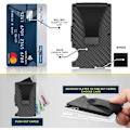 Miniatyrbild 2 av 2: /HH/ Kolfiber korthållare RFID Svart - Julklapp One size