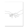 Miniatyrbild 4 av 5: Wekity Minimalistisk stil väggkonst canvas tryck affisch, enkel abstrakt skiss konst ritning dekor för hem vardagsrum sovrum kontor och barn